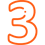 Icon of a number three