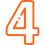 Icon of a number four